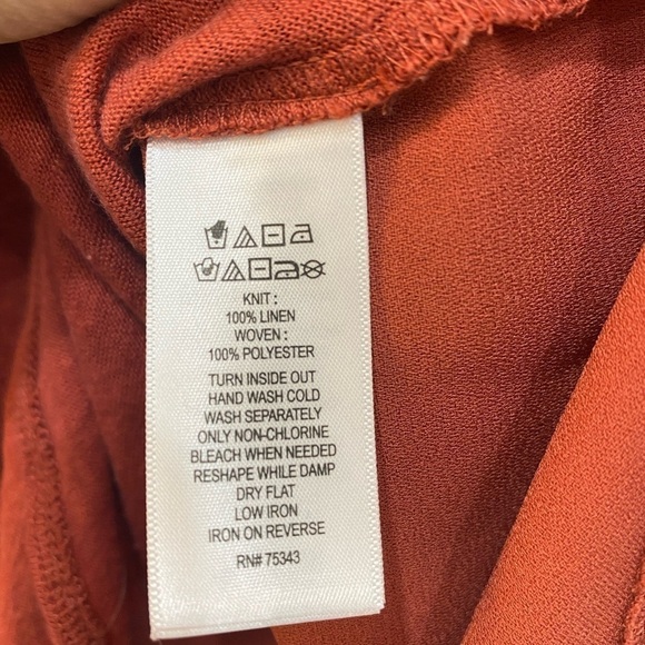 Catherine Malandrino 100% Linen Sleeveless Blouse Lightweight Top Women's Sz L - Picture 6 of 6